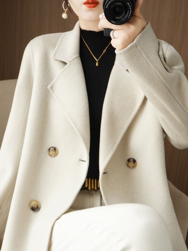 Wool Suit Jacket - Trendy verdikte wollen jas dameskostuum met