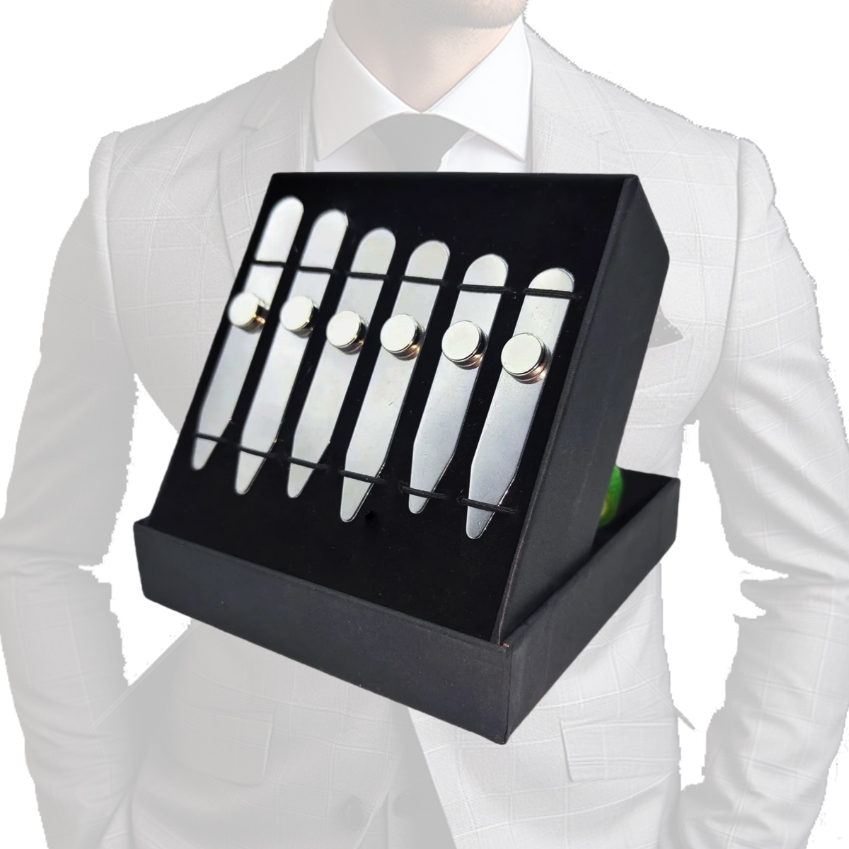 Collar Stay Metal - 6 stuks roestvrijstalen kraagverstevigers met 6