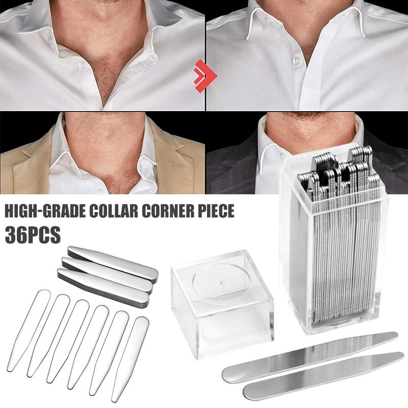 Collar Stay Metal - 36 stuks RVS overhemdkraagsteunen voor heren