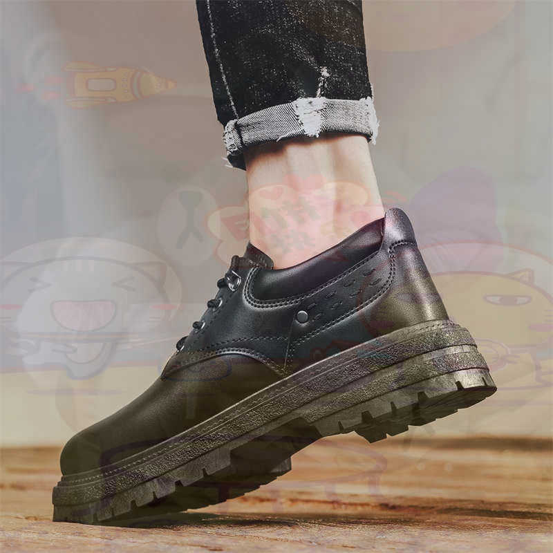 Men Formal Wear Names - Donker natuurlijk leer Mode-sneakers Tennis Herensneakers