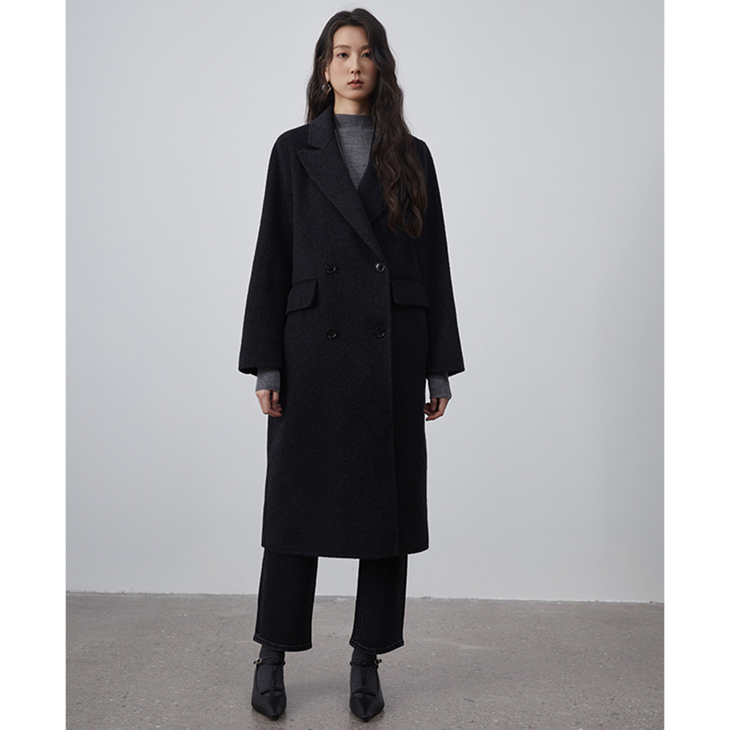 Wool Suit Jacket - Allingentle damespak lange blazer wollen mode