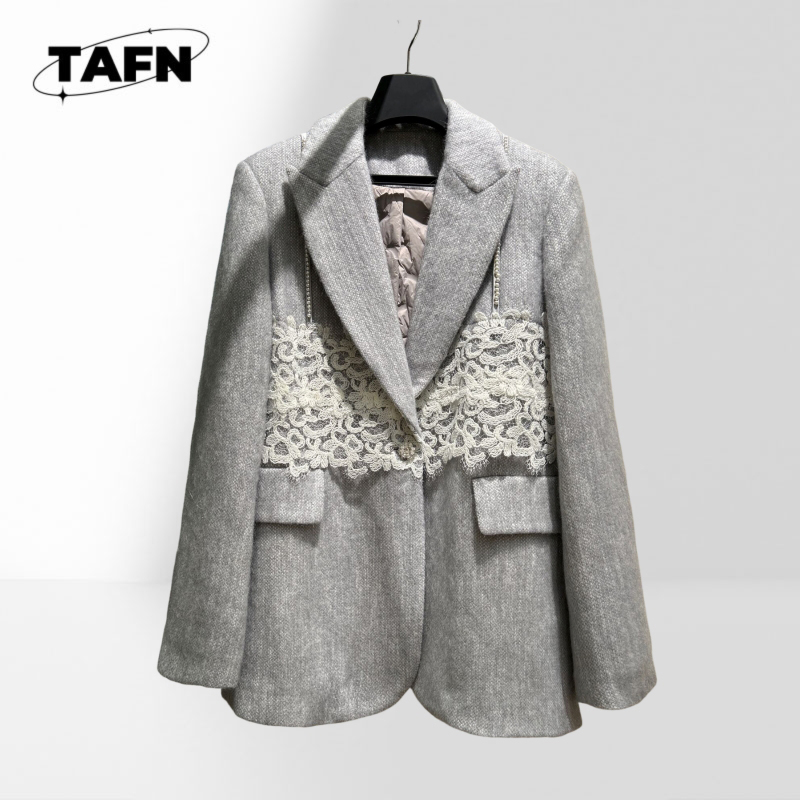 Dames Klassieke geruite blazer - Wool Suit Jacket recensie en prijs