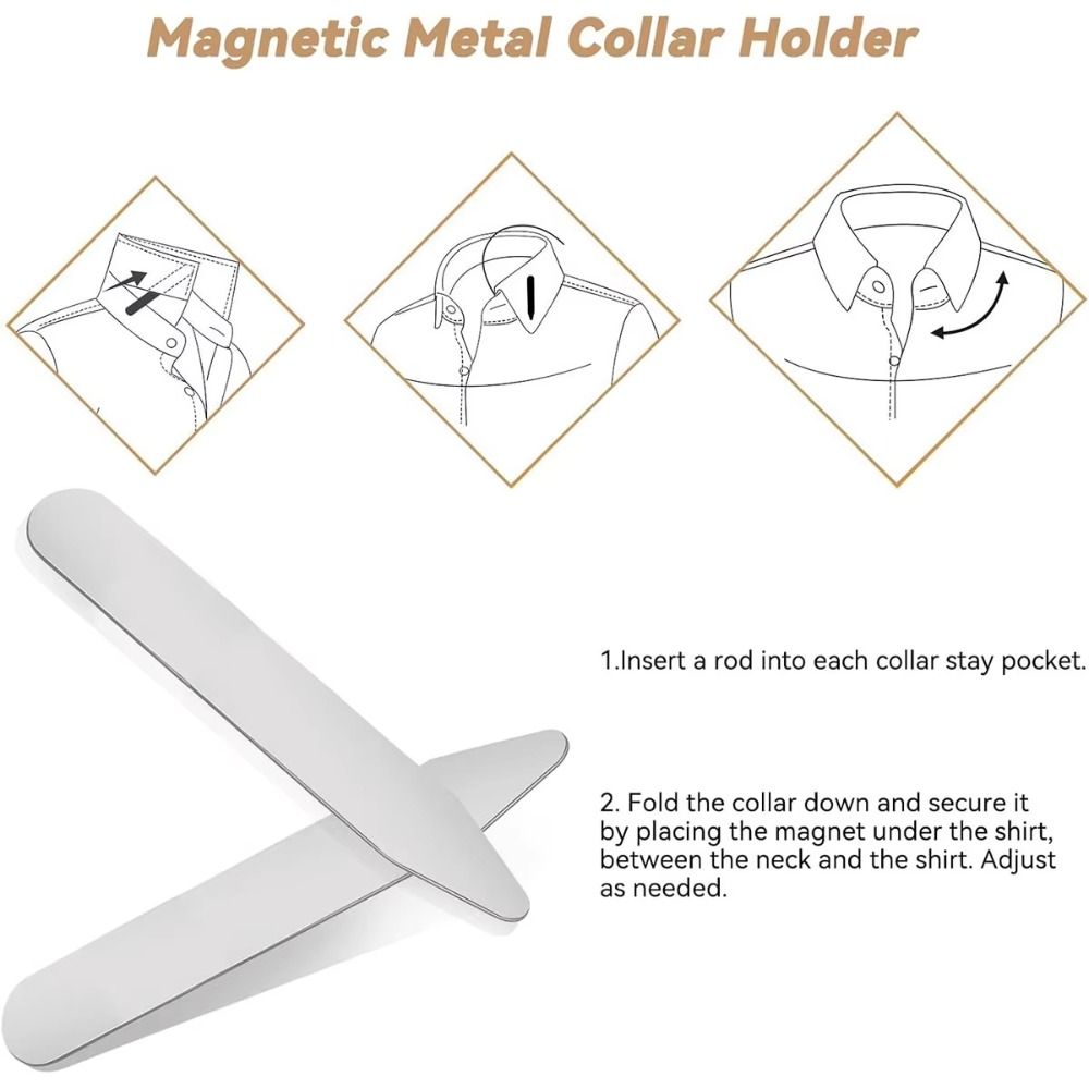 6 stuks duurzame roestvrijstal - Collar Stay Metal recensie en prijs