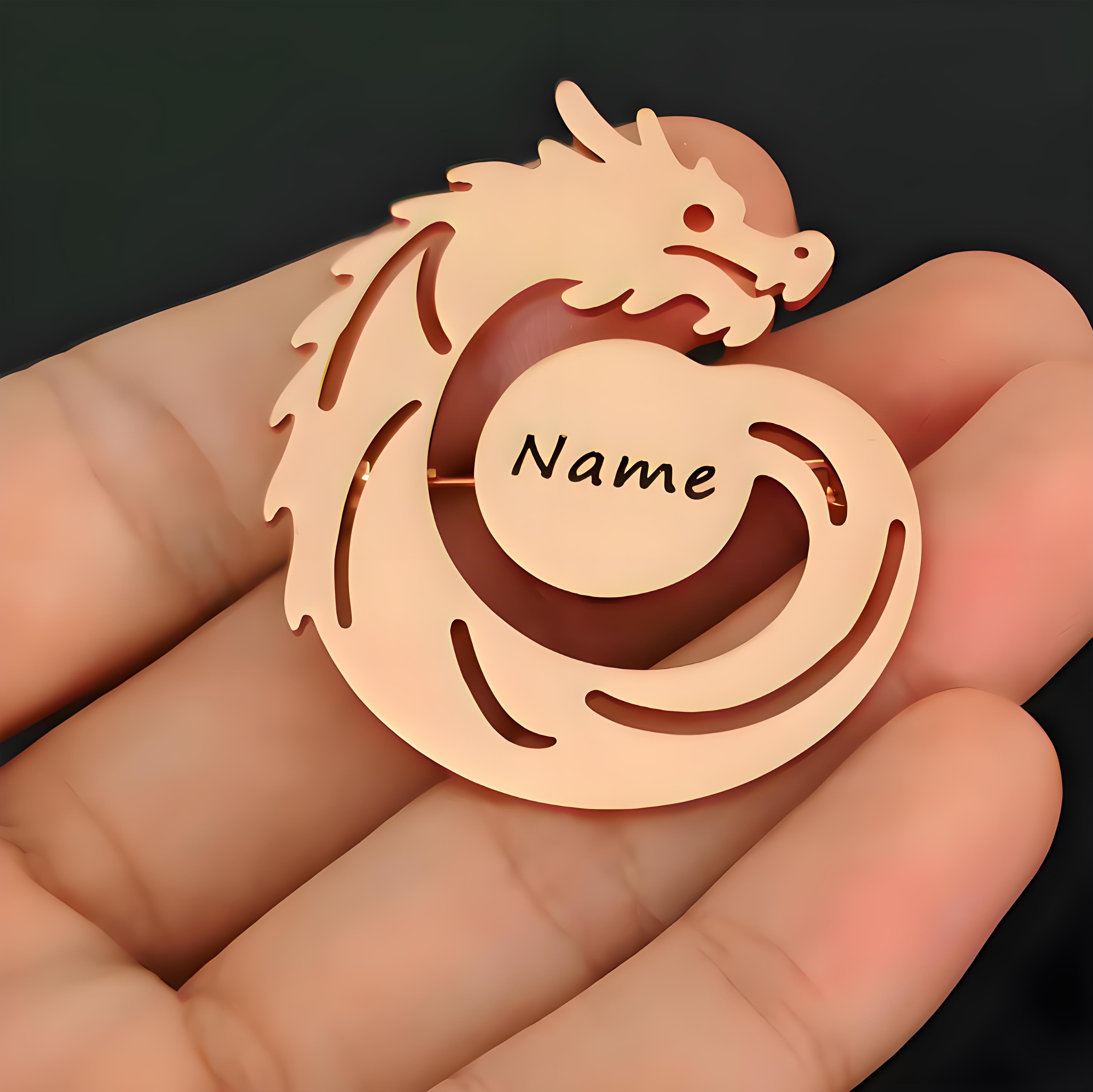 Aangepaste naam Dragon broche, - Men Formal Wear Names recensie en prijs