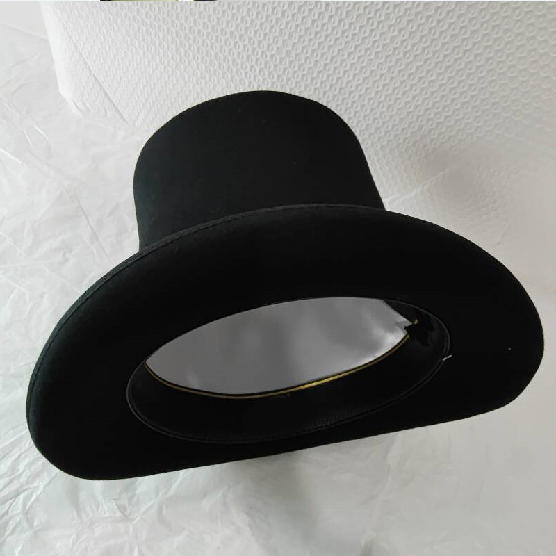 Zwarte 25cm wollen vilt hoge h - Victorian Men'S Formal Wear recensie en prijs