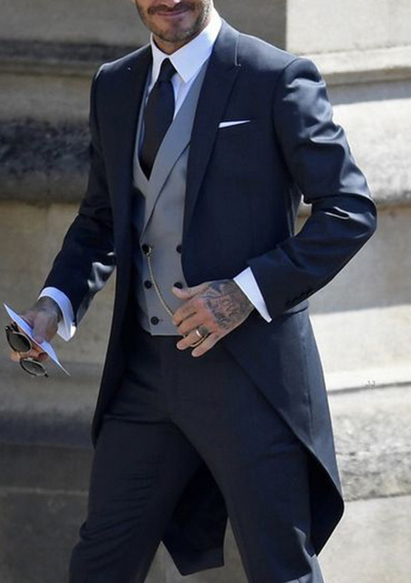Navy Mannen Smoking Slip Jas F - Wool Suit Jacket recensie en prijs