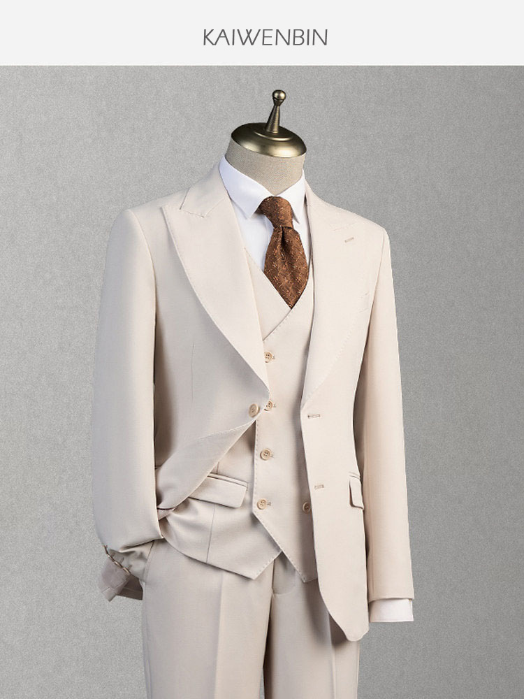 Heren 3-delig pak, off-white,  - Wool Suit Jacket recensie en prijs