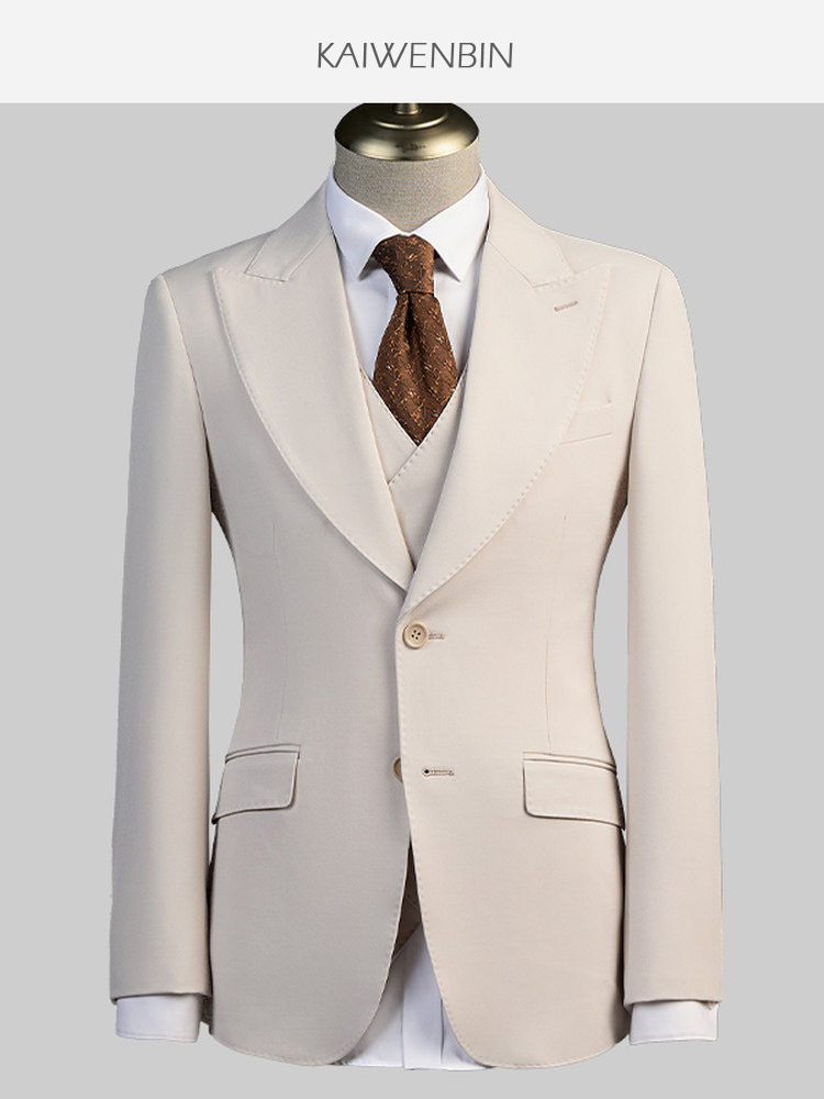 Heren 3-delig pak, off-white,  - Wool Suit Jacket recensie en prijs